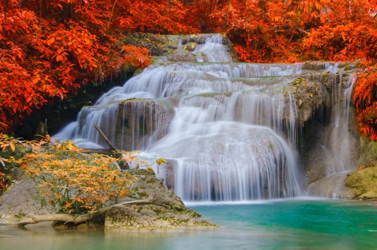 season, Autumn, Waterfalls, Natur HD Wallpaper Desktop Background