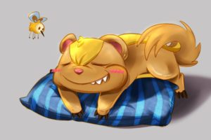 pokemon, Yungoos, Cutiefly, Pillow, Midair