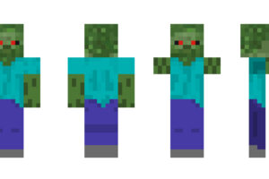 Pixel Character Zombie. The Concept Of Hero Games. Gaming Concept Zombie. Vector Illustration