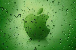 3D Green Apple Wallpaper Background
