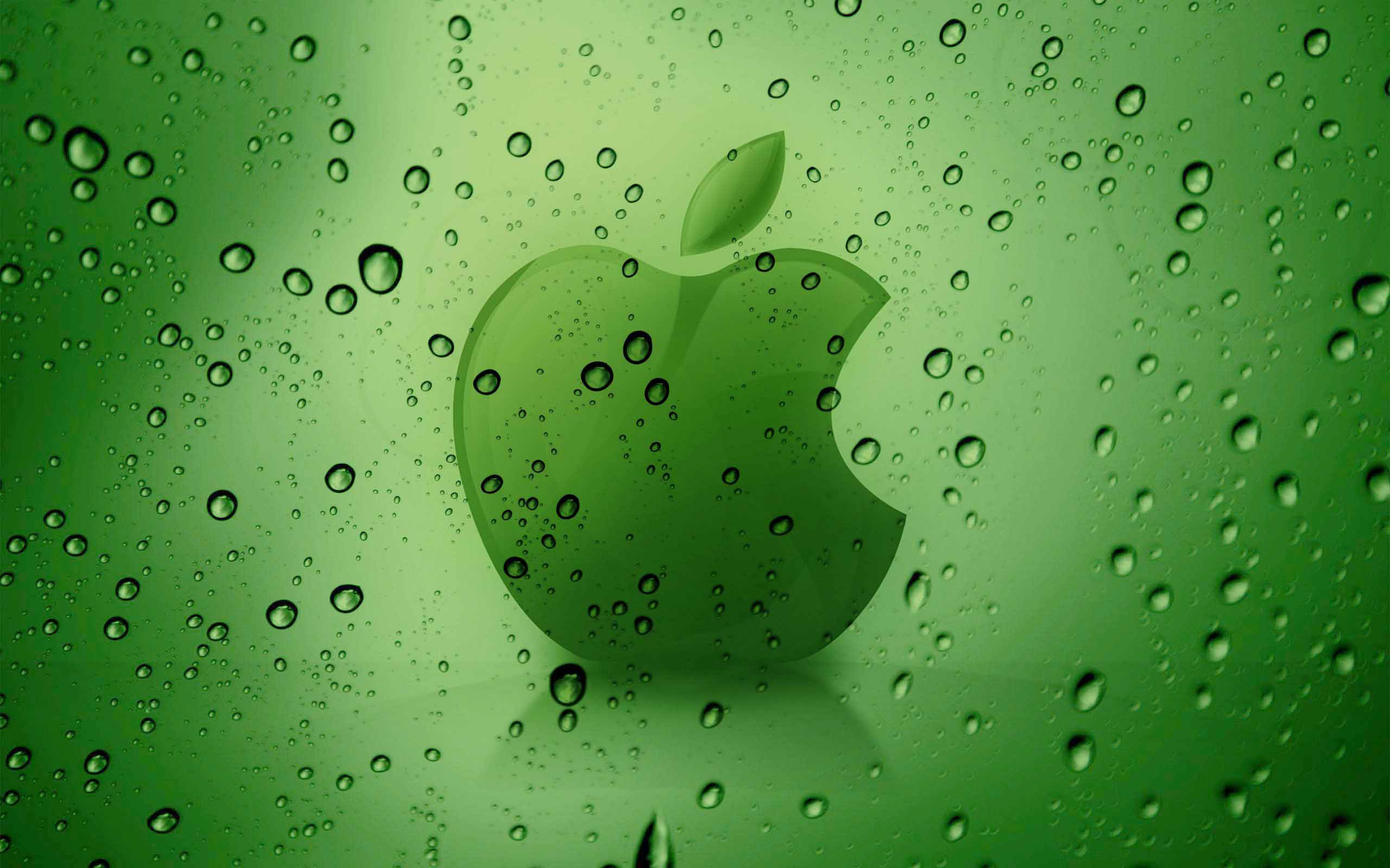 3D Green Apple Wallpaper Background Wallpaper