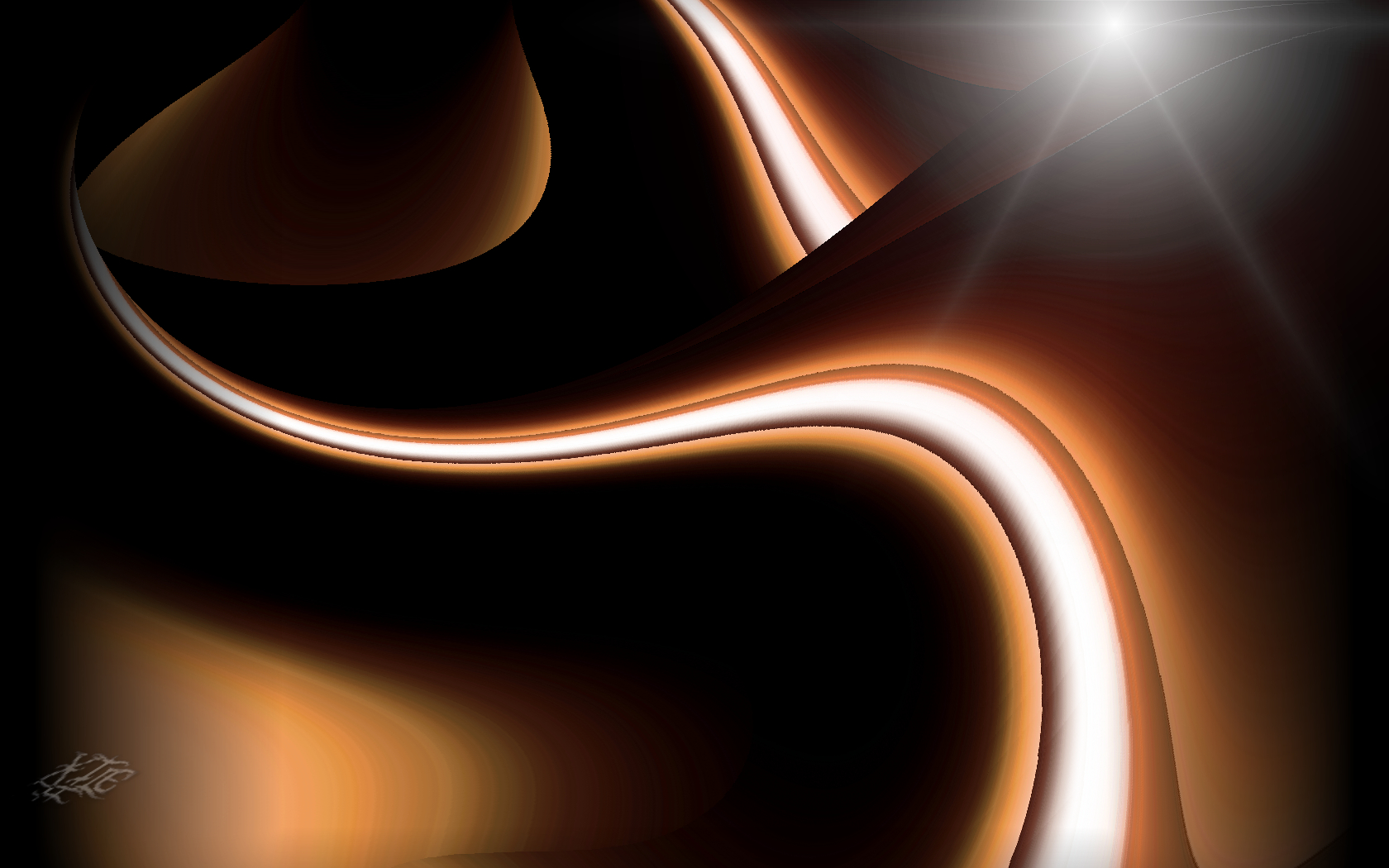 Abstract Black And Orange Wallpaper