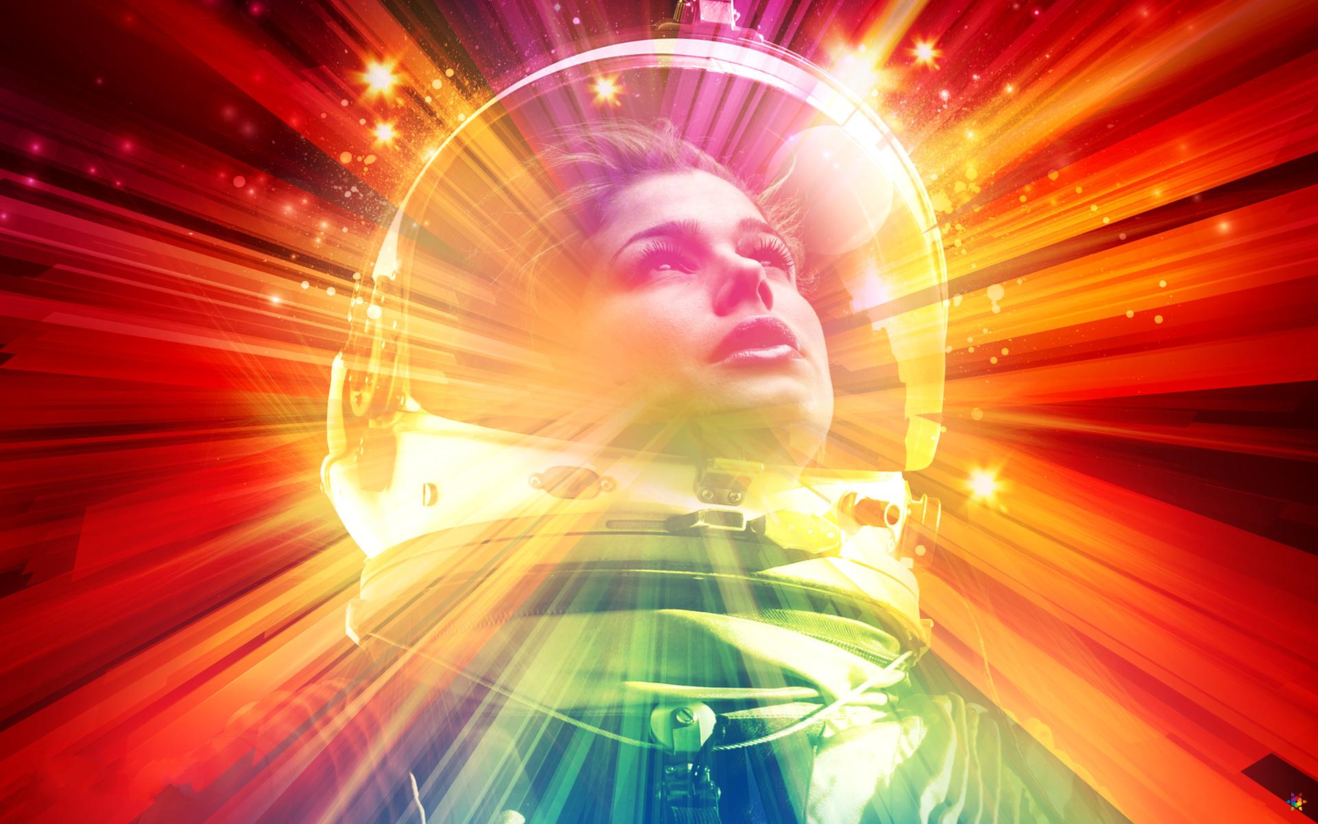 Abstract Cosmonaut Wallpaper