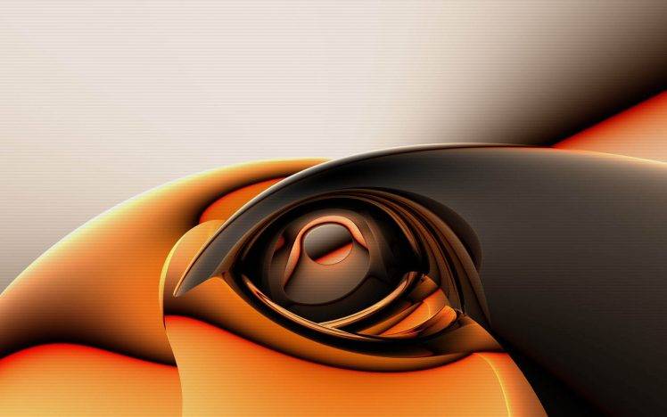 Abstract Creation In Orange And Black HD Wallpaper Desktop Background