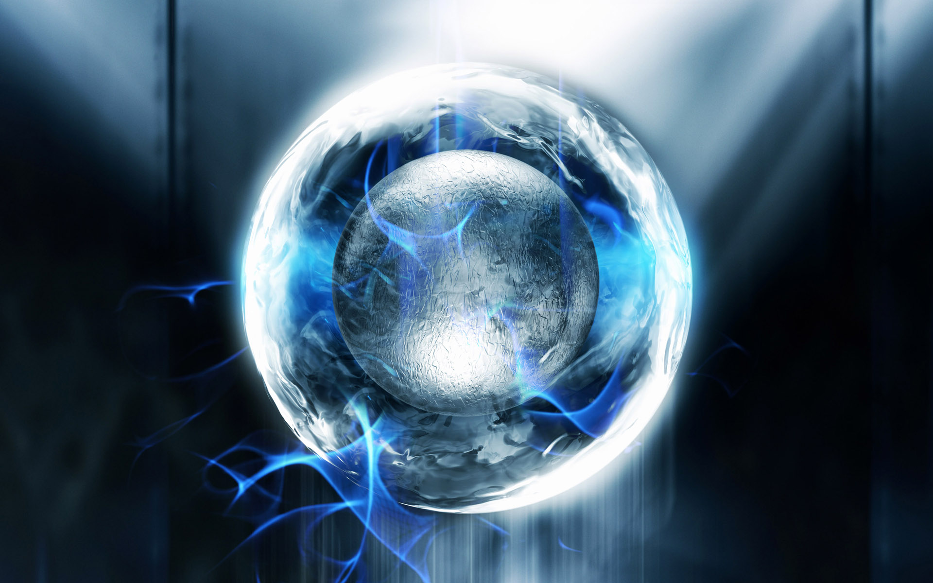 Abstract Energy Sphere Wallpaper