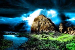 Abstract Mountain Nature Wallpaper Image