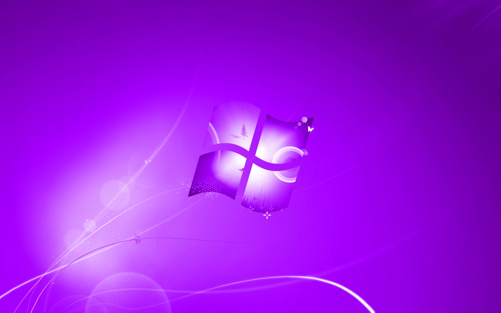 Windows 7 Purple Wallpaper Full HD Wallpaper