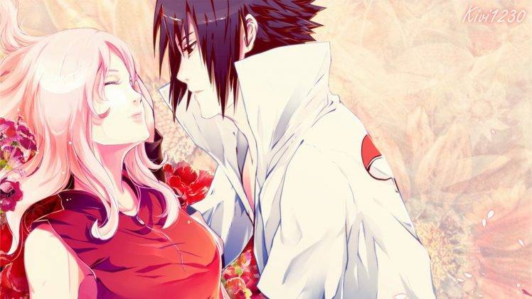 Sasuke Love Sakura Anime Couple HD Wallpaper Desktop Background