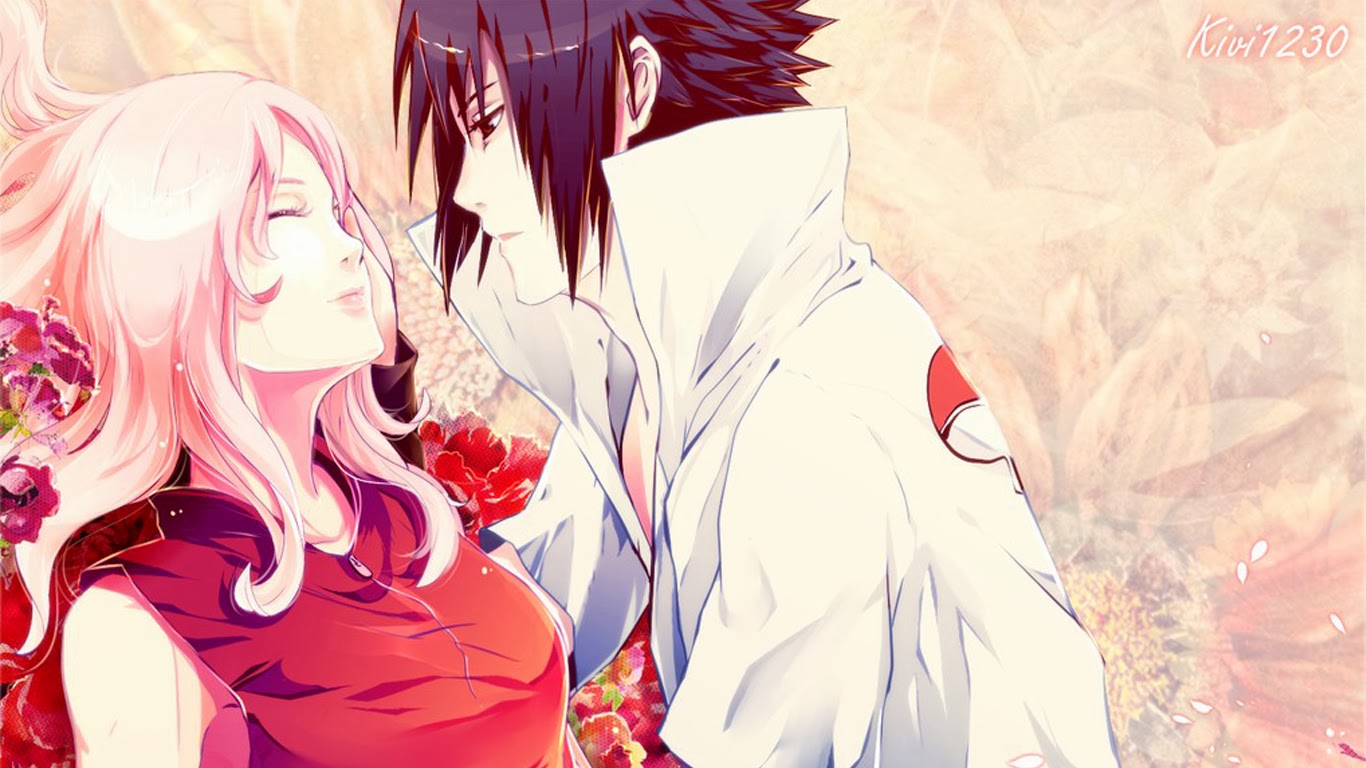 Sasuke Love Sakura Anime Couple Wallpaper