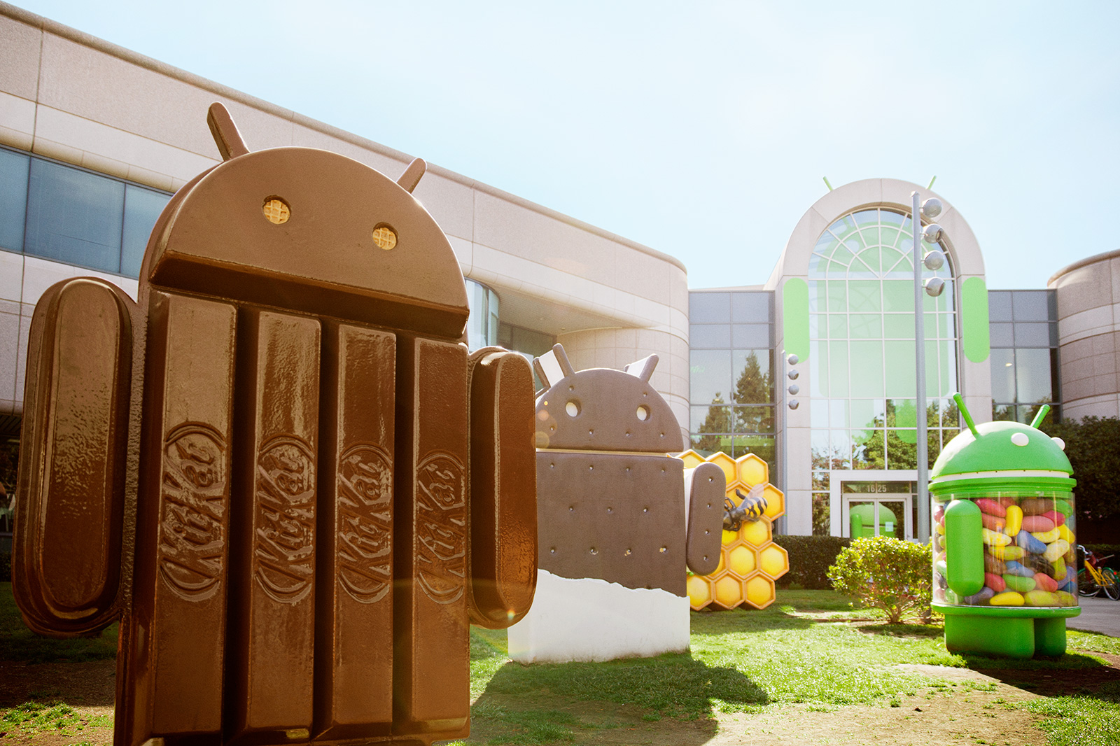 Android Kitkat Logo Background Wallpaper