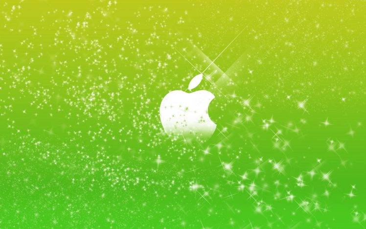 Apple Mac Green Background HD Wallpaper Desktop Background
