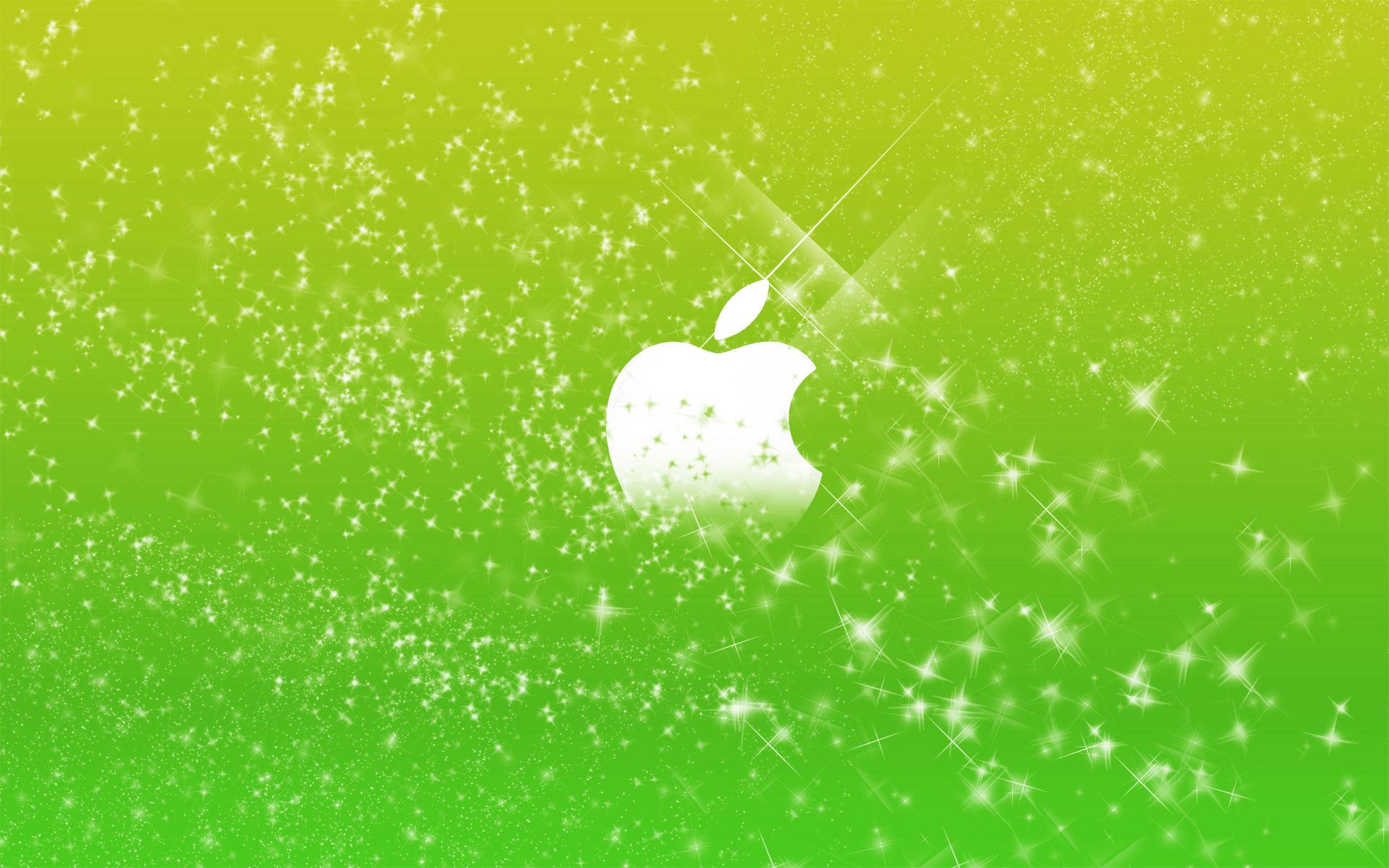 Apple Mac Green Background Wallpaper